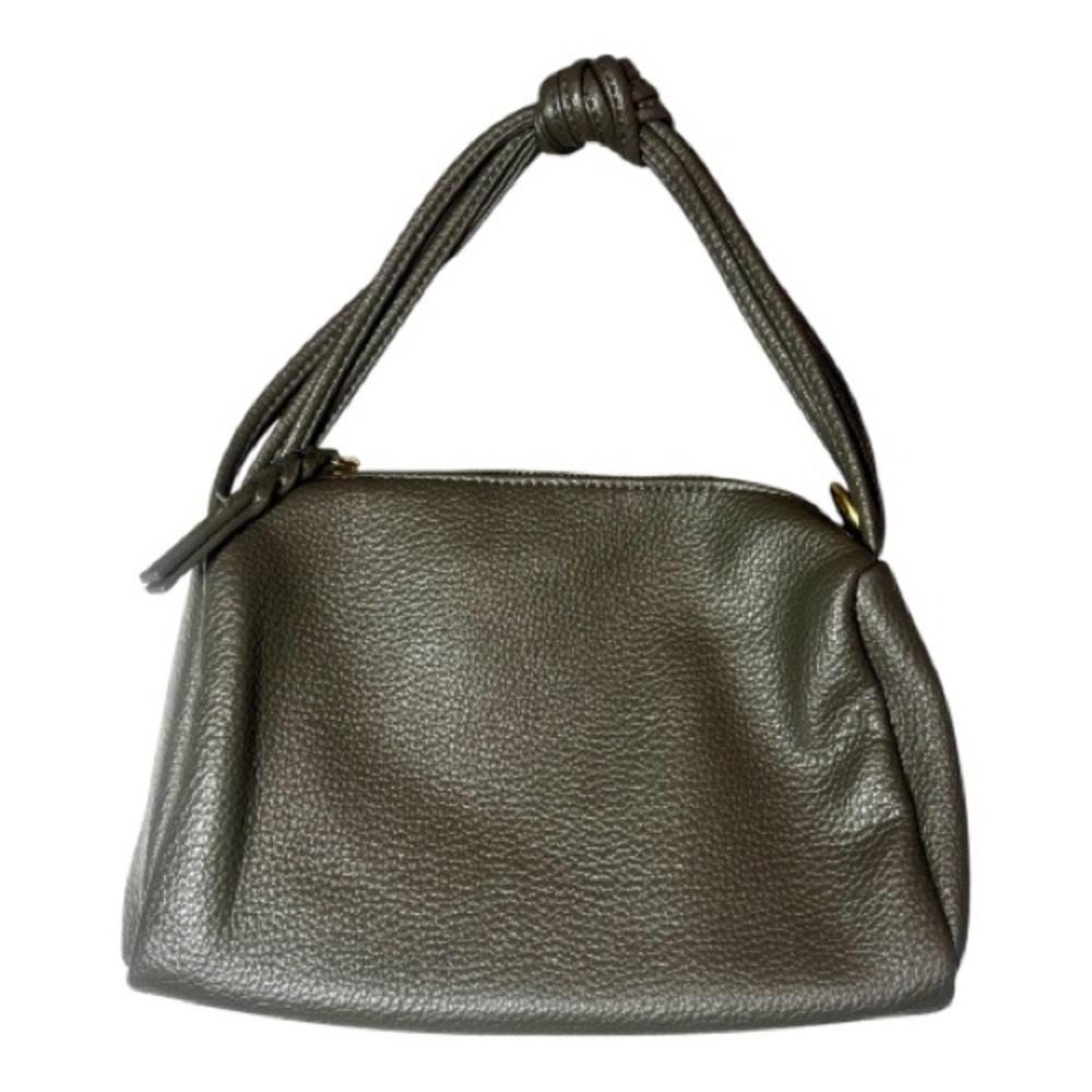 Chic Vegan Leather Grey Handbag with Crossbody Strap - Picture 2 of 6